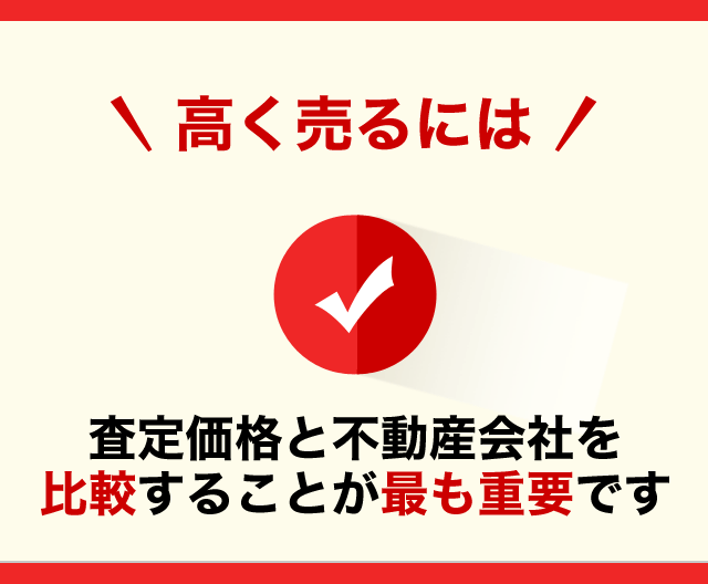 高く売るには査定価格と不動産会社を比較することが最も重要です