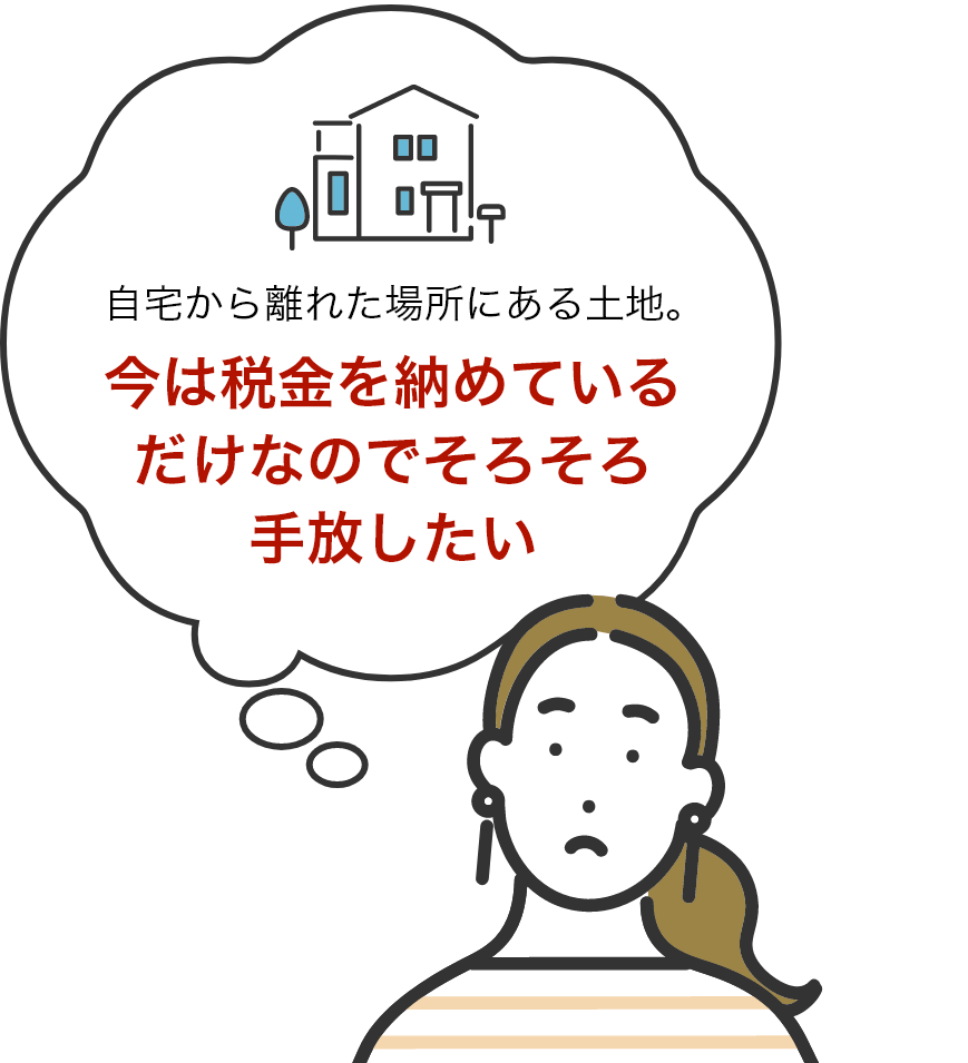 自宅から離れた場所にある土地、今は税金を納めているだけなのでそろそろ手放したい