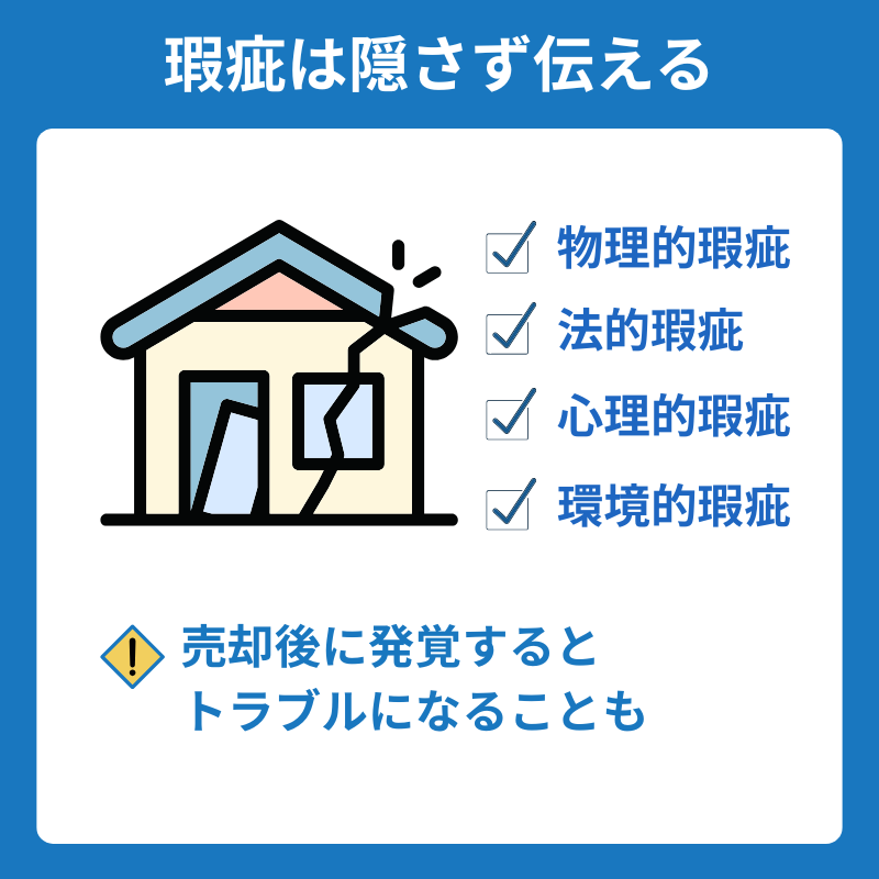 マイナス要素（瑕疵）を正直に伝えないとトラブルを招く