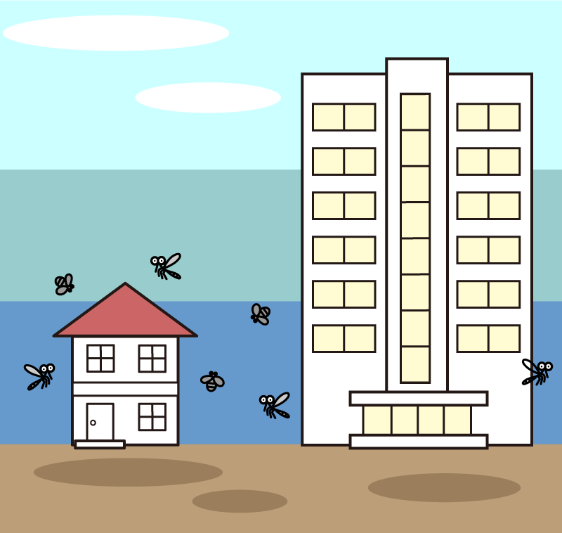 マンションと虫