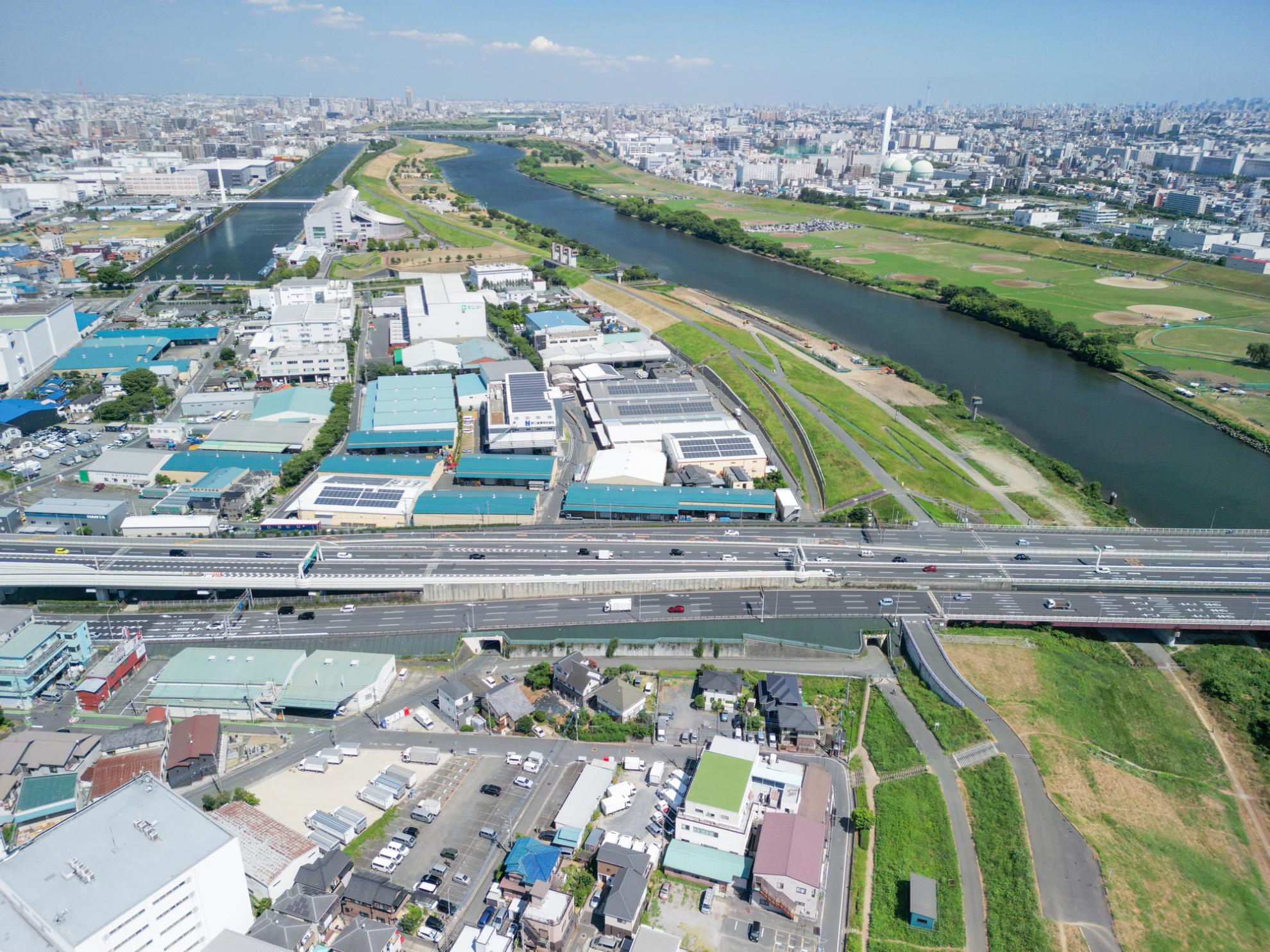 上空から見た風景