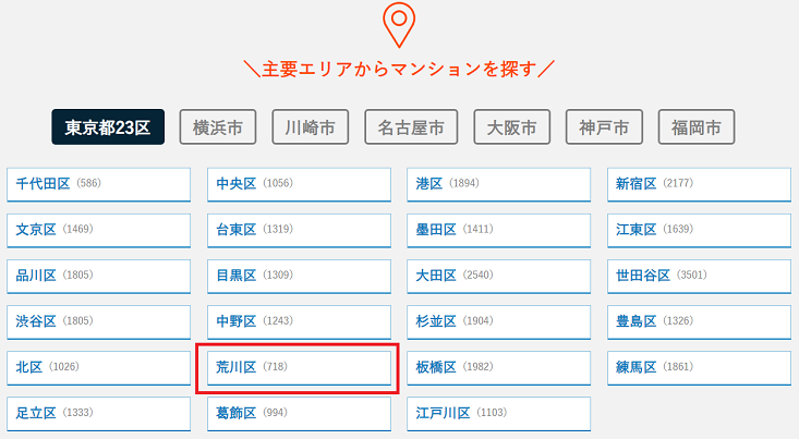 売りたいマンションの名前を検索