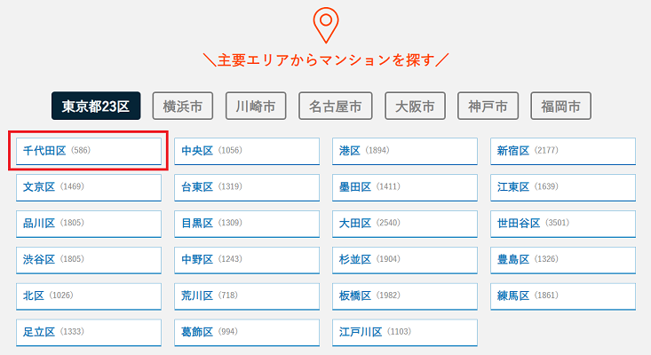 売りたいマンションの名前を検索