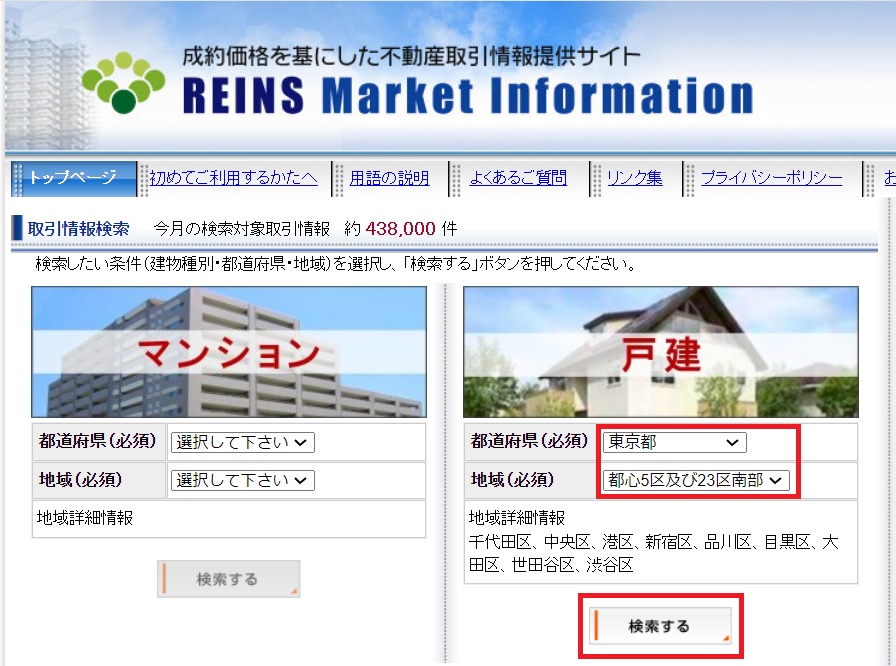 実勢価格の調べ方