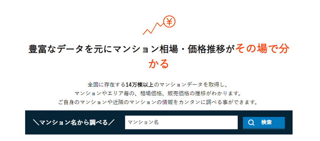 マンションプライスでマンション名を検索